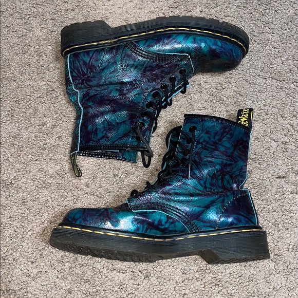 Dr. Martens VTG Vintage Made in England MIE 1460 Rub Off Tie Dye Marble Boot UK5 - Picture 5 of 10